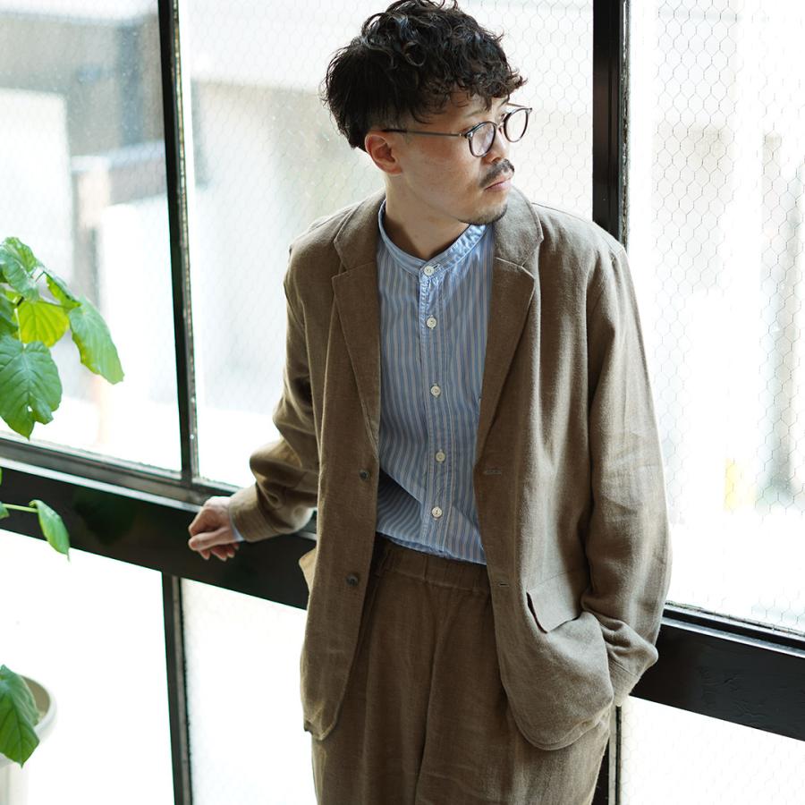 KEMA DESIGNS（ケマデザインズ） ジャーマン ワークテーラードジャケット / メンズ リネン シングル 羽織 | kema designs | 12