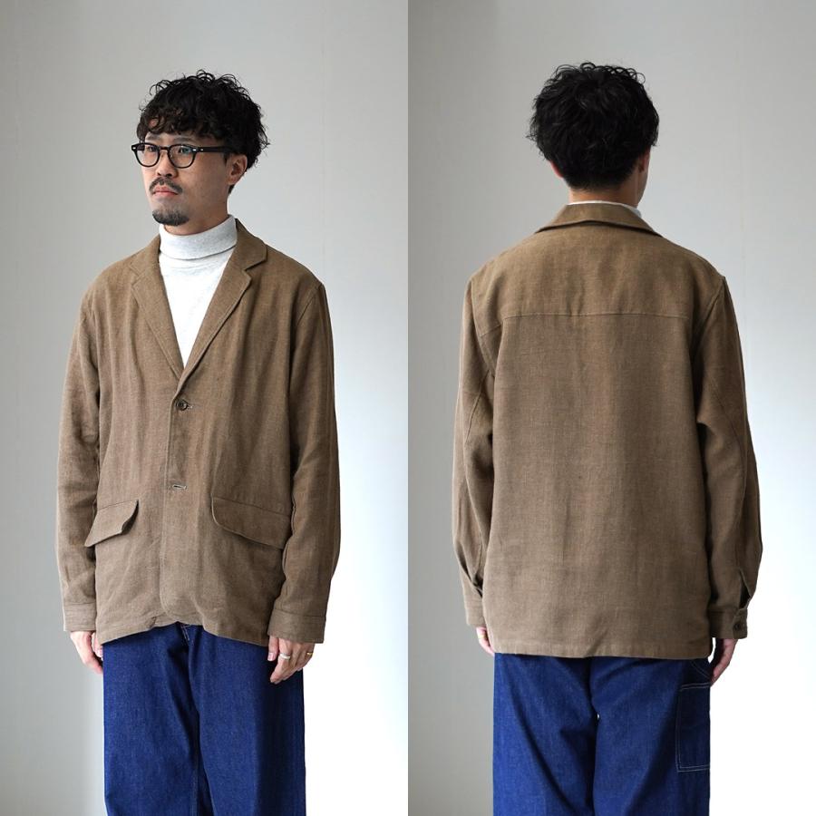 KEMA DESIGNS（ケマデザインズ） ジャーマン ワークテーラードジャケット / メンズ リネン シングル 羽織 | kema designs | 13
