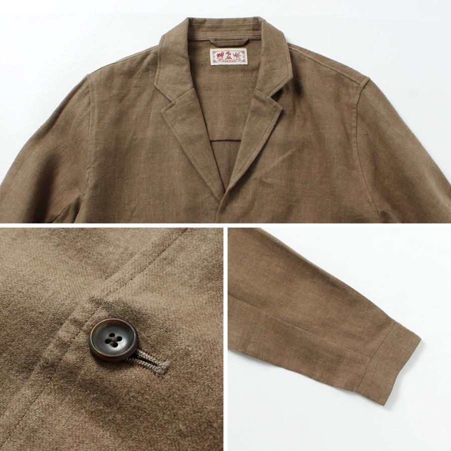KEMA DESIGNS（ケマデザインズ） ジャーマン ワークテーラードジャケット / メンズ リネン シングル 羽織 | kema designs | 16