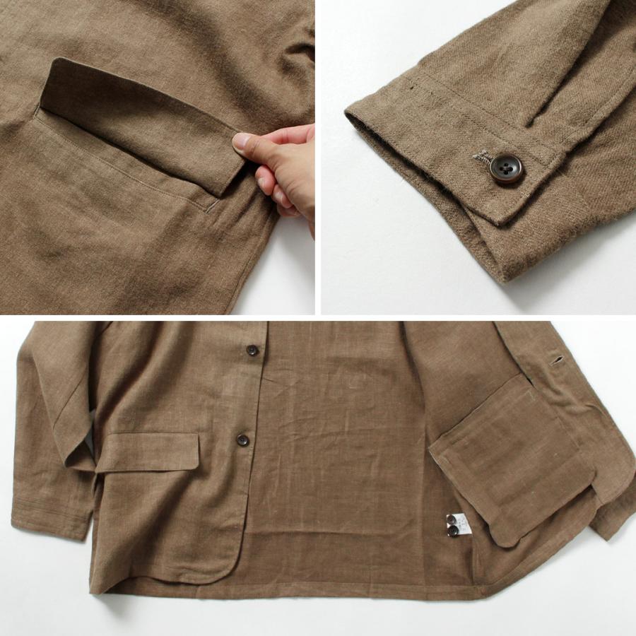 KEMA DESIGNS（ケマデザインズ） ジャーマン ワークテーラードジャケット / メンズ リネン シングル 羽織 | kema designs | 17