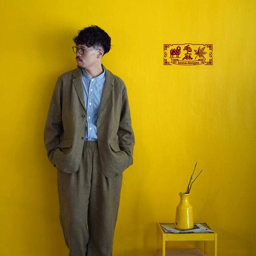 KEMA DESIGNS（ケマデザインズ） ジャーマン ワークテーラードジャケット / メンズ リネン シングル 羽織 | kema designs | 06