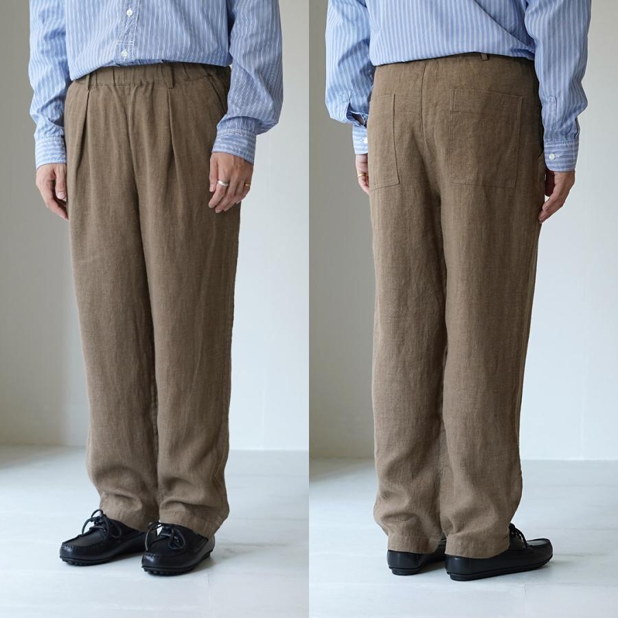 KEMA DESIGNS（ケマデザインズ） ジャーマン 1タック イージーパンツ / メンズ リネン セットアップ ゴム 日本製 | kema designs | 13