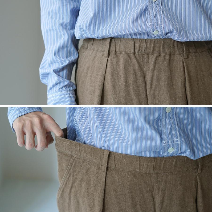 KEMA DESIGNS（ケマデザインズ） ジャーマン 1タック イージーパンツ / メンズ リネン セットアップ ゴム 日本製 | kema designs | 09
