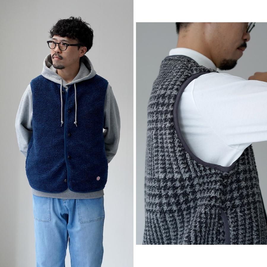 VINCENT ET MIREILLE（ヴァンソン エ ミレイユ） ボアベスト プレイド M / メンズ フリース 保温 Boa Vest Plaid | VINCENT ET MIREILLE | 14