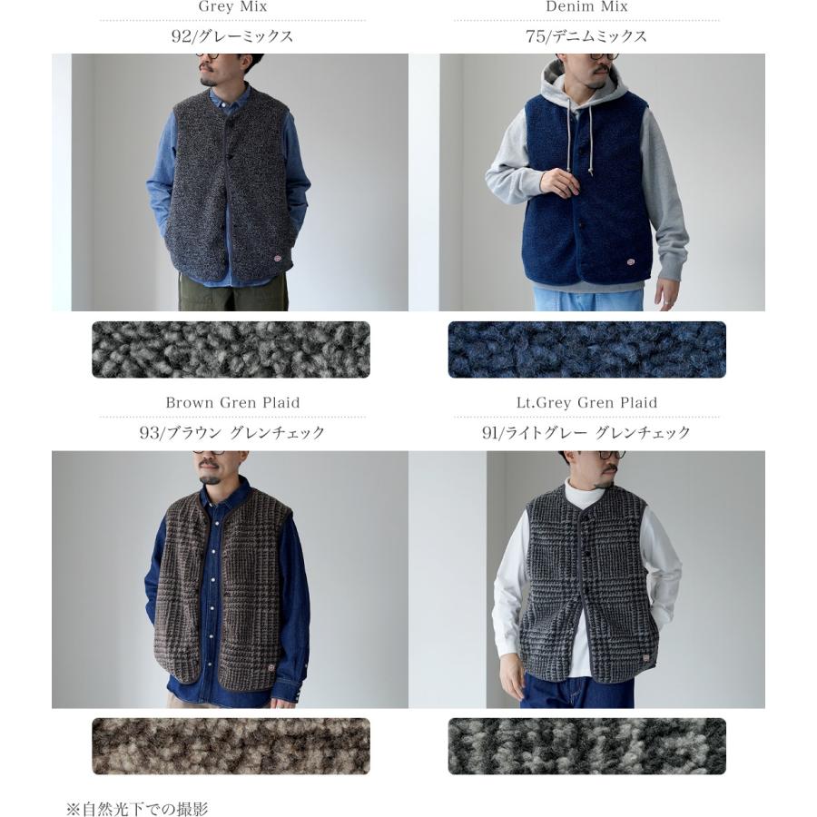 VINCENT ET MIREILLE（ヴァンソン エ ミレイユ） ボアベスト プレイド M / メンズ フリース 保温 Boa Vest Plaid | VINCENT ET MIREILLE | 05