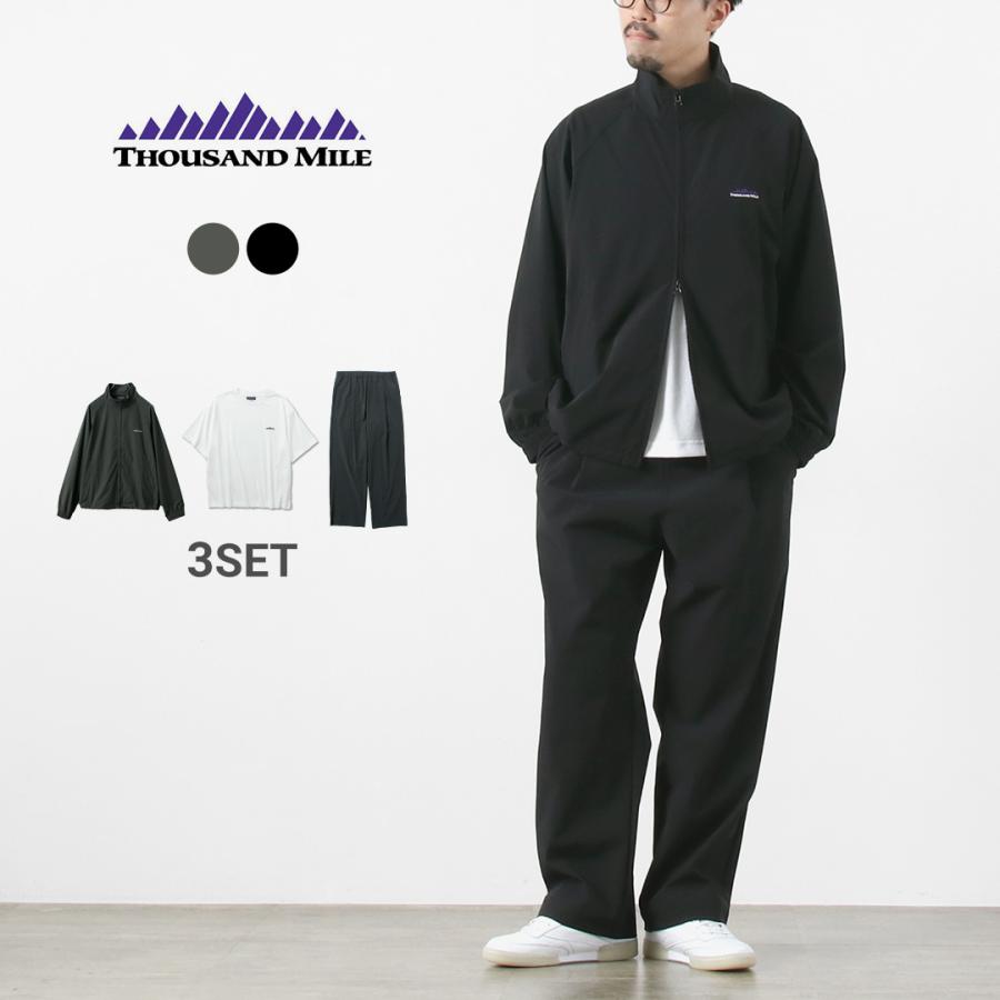 THOUSAND MILE（サウザンドマイル） ジップブルゾン＆Tシャツ＆パンツ セット / イージーパンツ ウエストゴム 半袖 メンズ | THOUSAND MILE