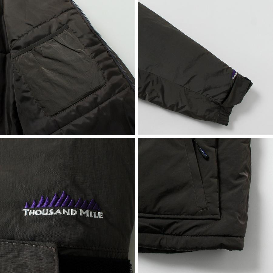 THOUSAND MILE（サウザンドマイル） スタンドカラー パデッドジャケット シャドーナイロン / メンズ ジャケット 中綿 撥水 | THOUSAND MILE | 18
