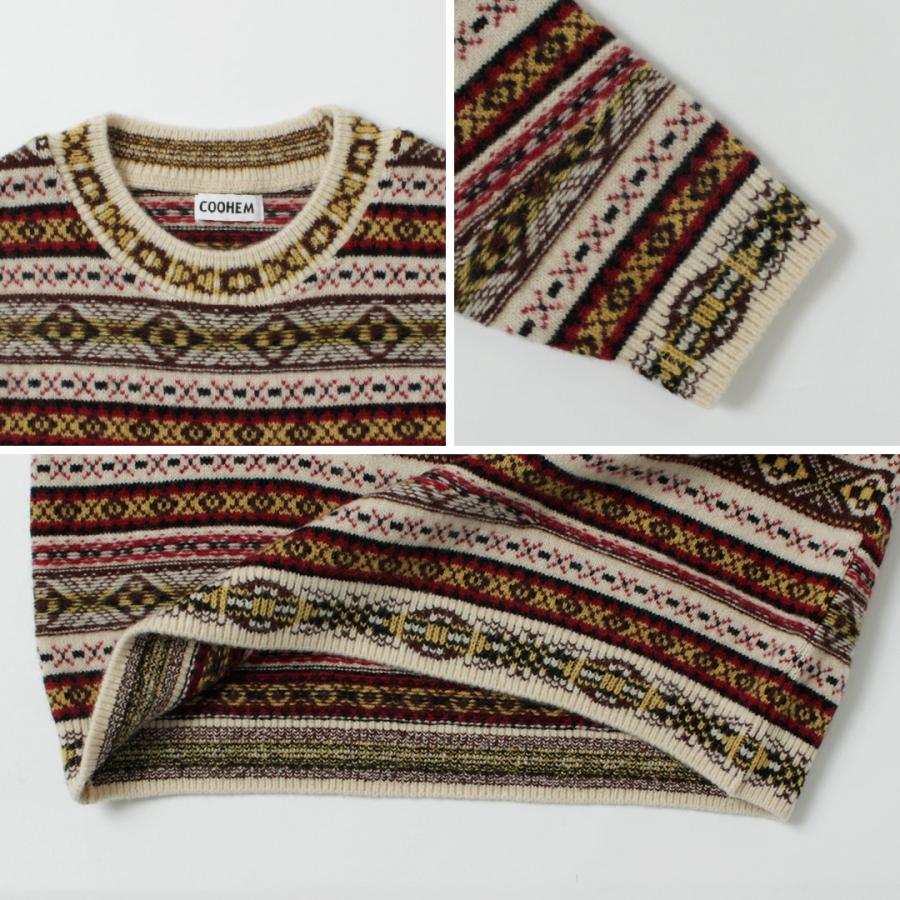 COOHEM（コーヘン） クレイジー フェアアイル ニットプルオーバー M / メンズ セーター クルーネック ウール 米冨 YONETOMI | Coohem | 13