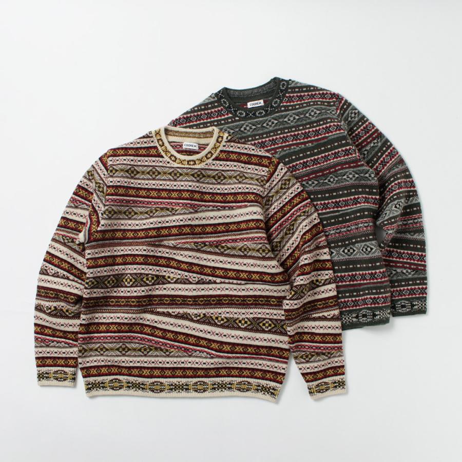 COOHEM（コーヘン） クレイジー フェアアイル ニットプルオーバー M / メンズ セーター クルーネック ウール 米冨 YONETOMI | Coohem | 04