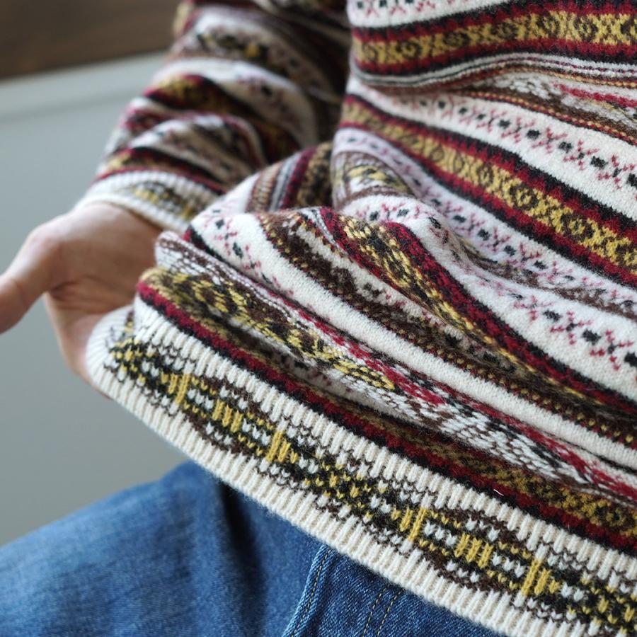 COOHEM（コーヘン） クレイジー フェアアイル ニットプルオーバー M / メンズ セーター クルーネック ウール 米冨 YONETOMI | Coohem | 08