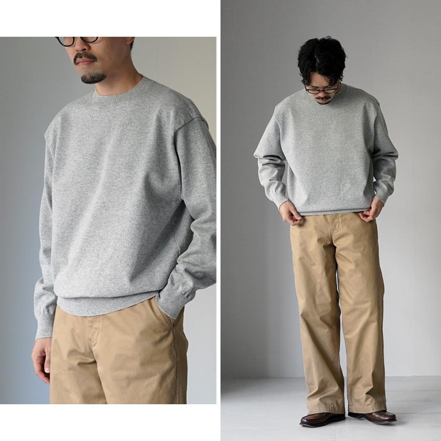 YONETOMI NEW BASIC（ヨネトミニューベーシック） リジッド カシミア ニット プルオーバー トップグレー / セーター カシミヤ | Yonetomi NEW BASIC | 12