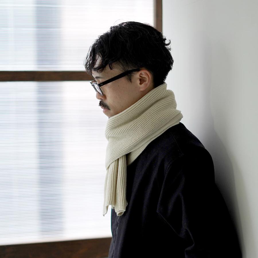 YONETOMI NEW BASIC（ヨネトミニューベーシック） リジッド カシミア マフラー / カシミヤ メンズ 日本製 | Yonetomi NEW BASIC | 08