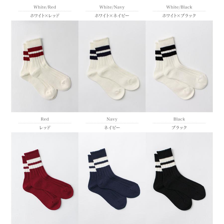 DECKA QUALITY SOCKS（デカ） 和紙×オーガニックコットン リブ ラインソックス / メンズ レディース SHOWATABE | decka Quality socks | 07