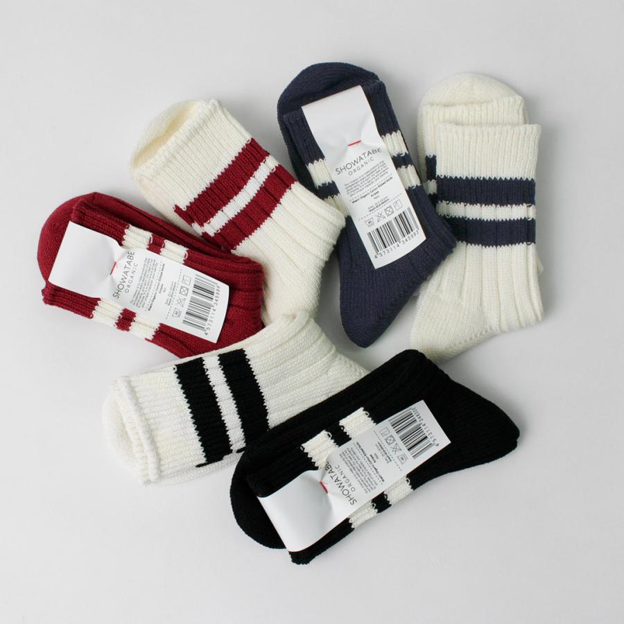 DECKA QUALITY SOCKS（デカ） 和紙×オーガニックコットン リブ ラインソックス / メンズ レディース SHOWATABE | decka Quality socks | 09