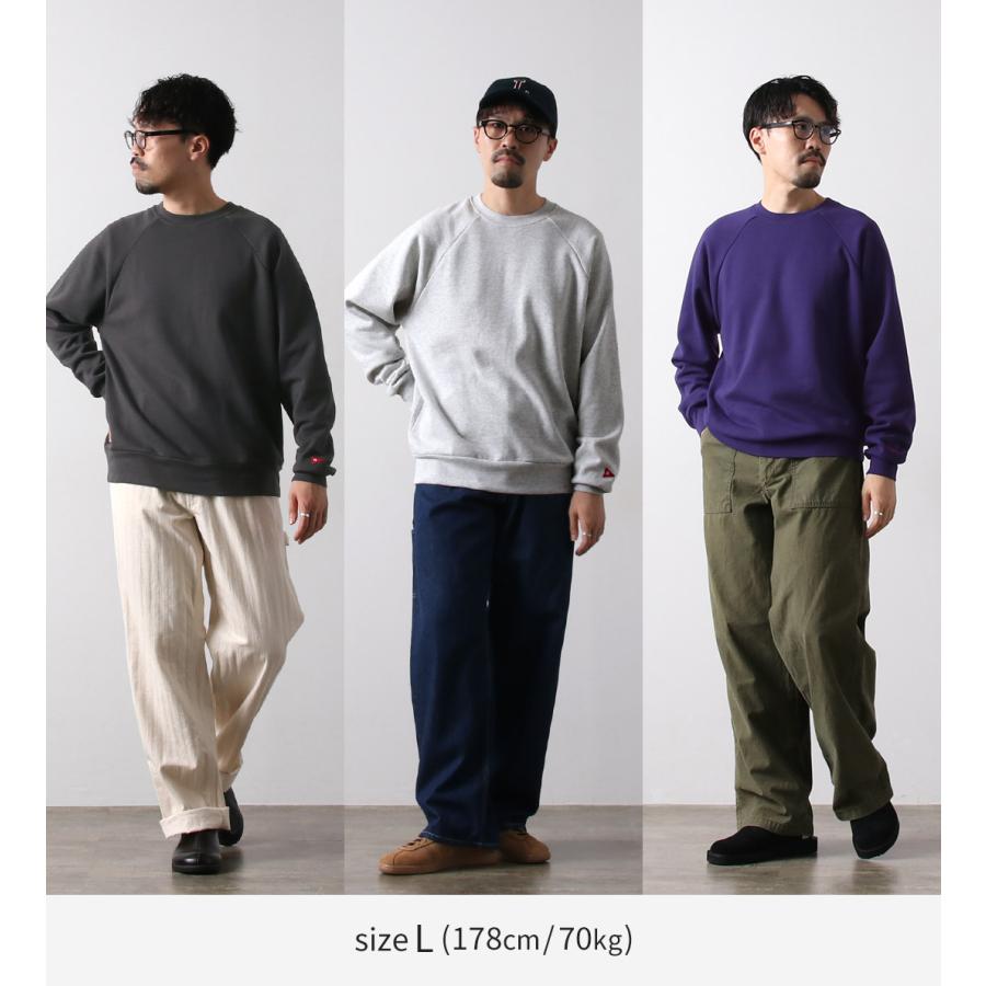 60sヴィンテージスウェット　ヘルスニット　茄子紺　無地ラグラン　襤褸 Healthknit（ヘルスニット） クラシック スウェット クルーネック