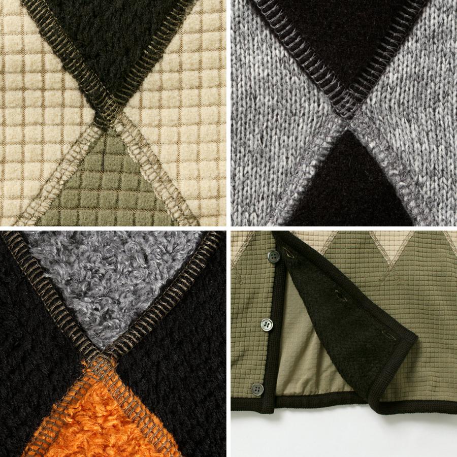 BURLAP OUTFITTER（バーラップアウトフィッター） アーガイル フリースカーディガン / メンズ Vネック ARGYLE FLEECE CARDIGAN | BURLAP OUTFITTER | 17