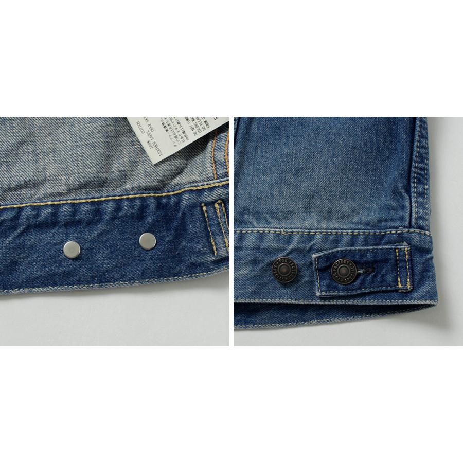FOB FACTORY（FOBファクトリー） F2444 セルヴィッチ デニム 3rdジャケット ユーズド / Gジャン ライトアウター コットン メンズ | FOB FACTORY | 17