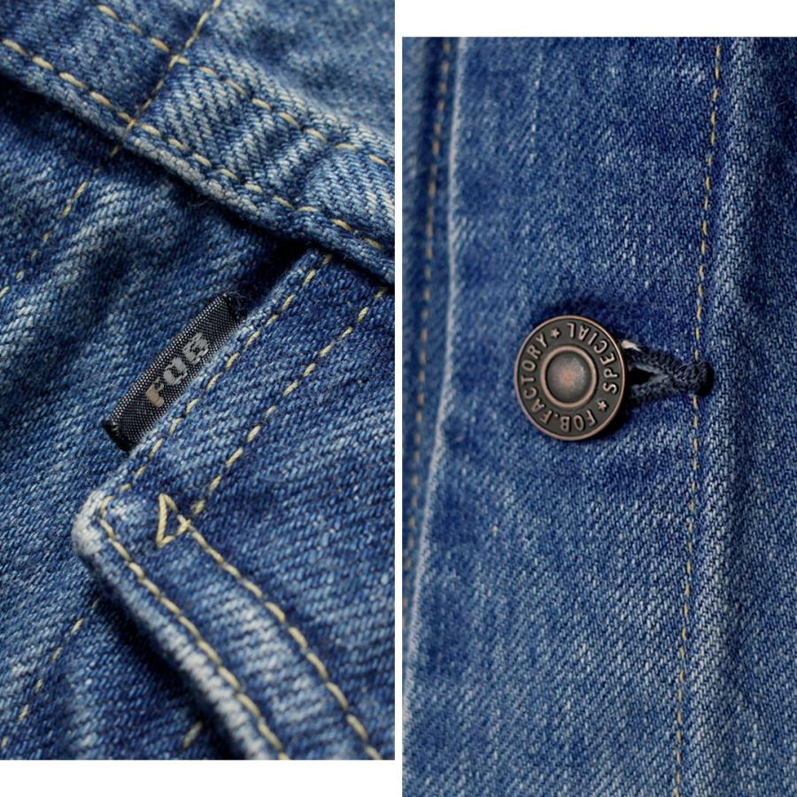 FOB FACTORY（FOBファクトリー） F2444 セルヴィッチ デニム 3rdジャケット ユーズド / Gジャン ライトアウター コットン メンズ | FOB FACTORY | 11