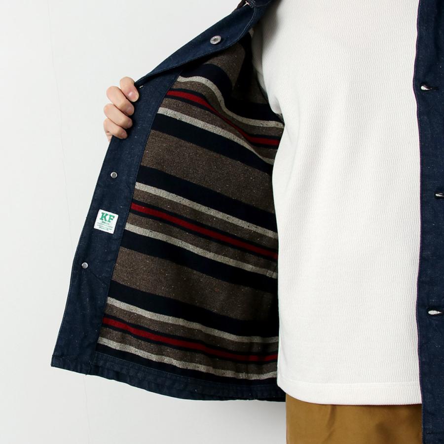 FOB FACTORY（FOBファクトリー） F2456 デニム チョアジャケット ブランケットライナー / メンズ アウター ワーク 綿 日本製 | FOB FACTORY | 11