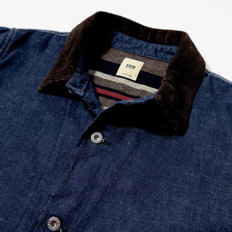 FOB FACTORY（FOBファクトリー） F2456 デニム チョアジャケット ブランケットライナー / メンズ アウター ワーク 綿 日本製 | FOB FACTORY | 08