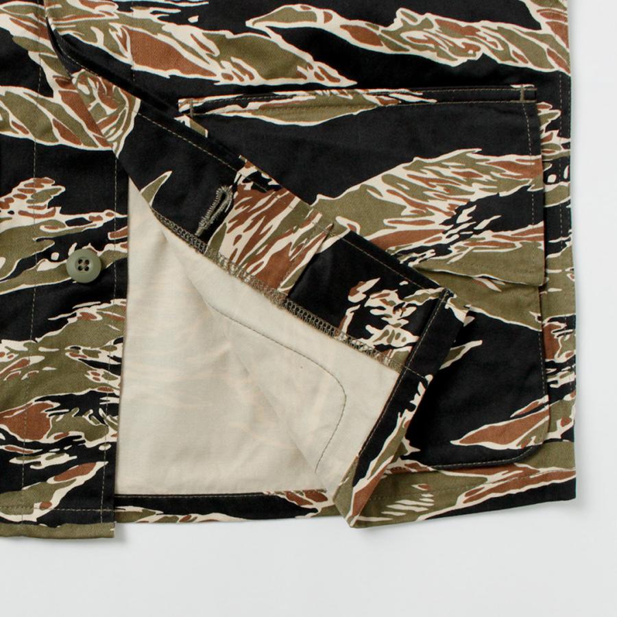 FOB FACTORY（FOBファクトリー） F2457 ジャングルファティーグ ジャケット カモ / メンズ アウター ミリタリー 迷彩 綿 日本製 | FOB FACTORY | 09
