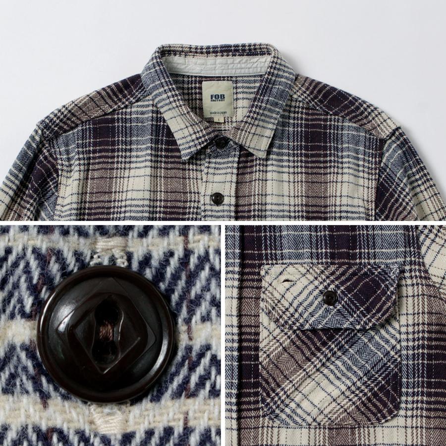 FOB FACTORY（FOBファクトリー） F3510 ヘビーネル ワークシャツ / ネルシャツ 羽織り メンズ 経年変化 日本製 | FOB FACTORY | 15