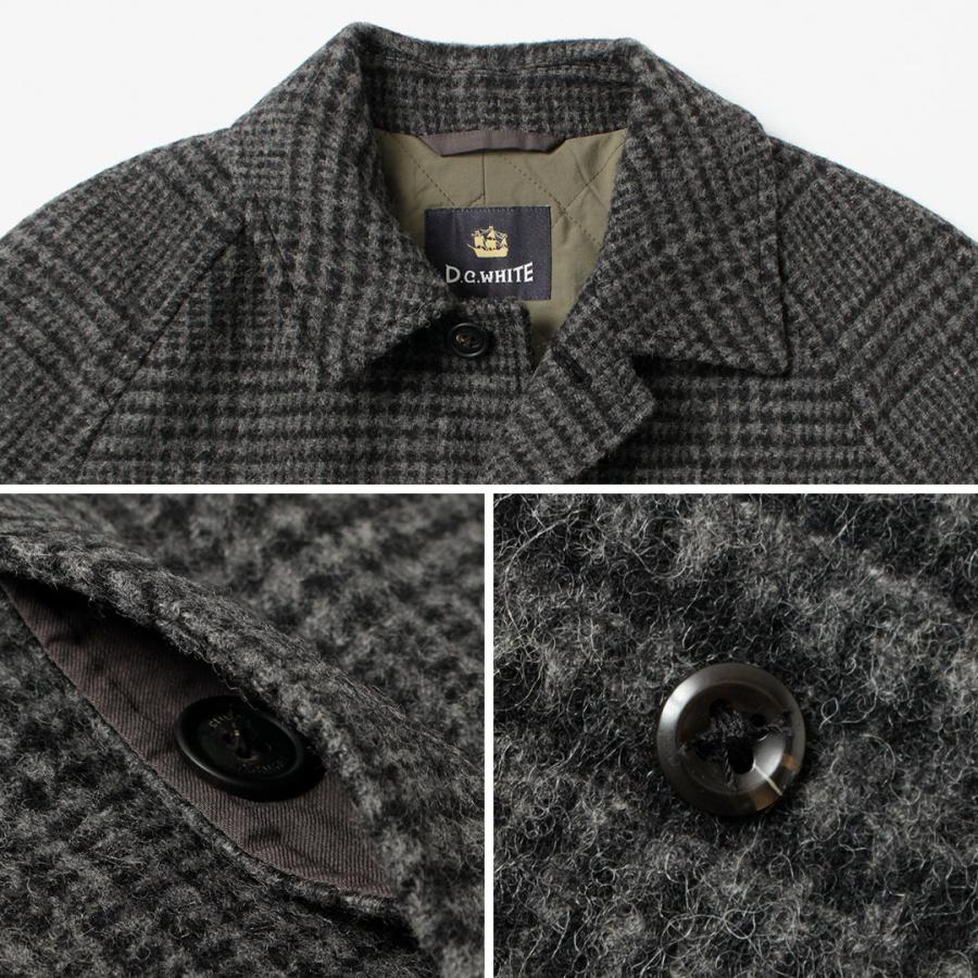 D.C.WHITE（ディーシーホワイト） ペンシルバニア ステンカラーコート / バルマカーンコート メンズ ウール チェック 日本製 | D.C.WHITE | 16