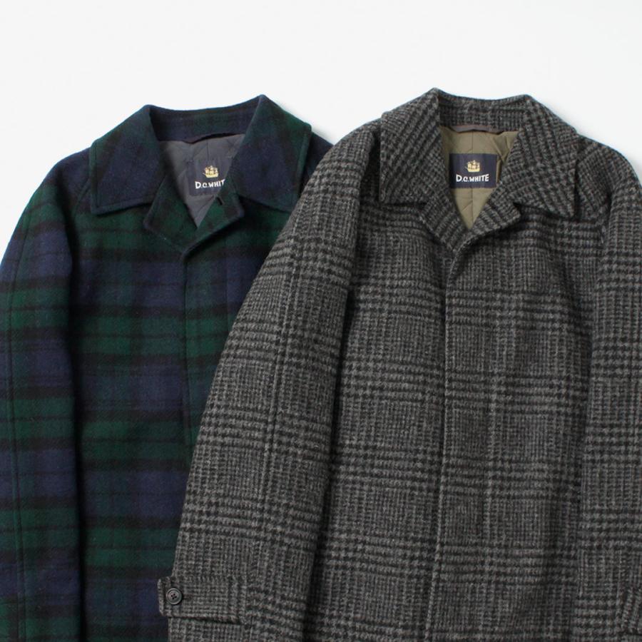 D.C.WHITE（ディーシーホワイト） ペンシルバニア ステンカラーコート / バルマカーンコート メンズ ウール チェック 日本製 | D.C.WHITE | 09