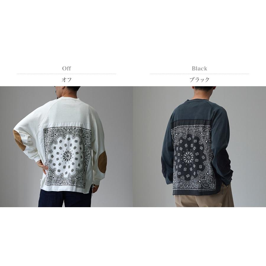 REMI RELIEF（レミレリーフ） SP加工8/-天竺エルボーパッチロンT （バンダナ） / メンズ 長袖 Tシャツ | REMI RELIEF | 15