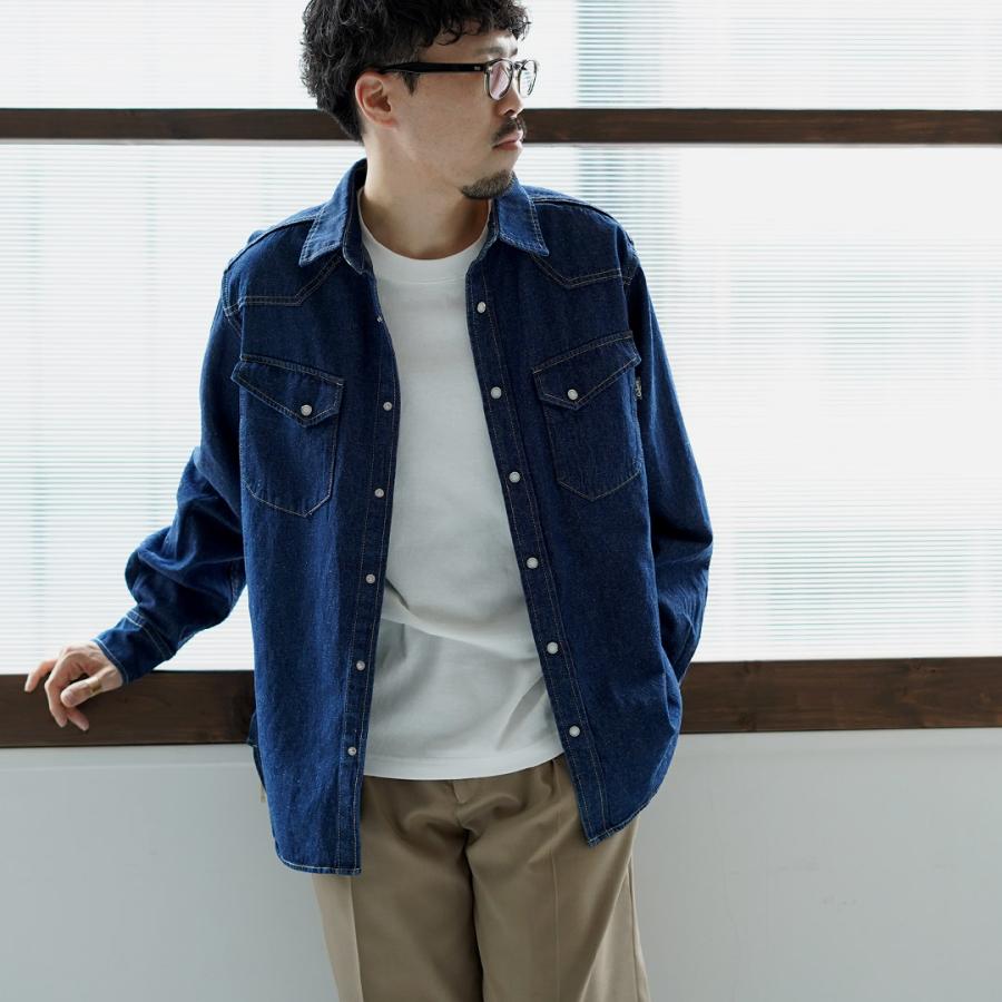GOHEMP（ゴーヘンプ） 7.5ozデニム カウボーイシャツ / メンズ 長袖 刺繍 ヘンプ コットン 吸湿 速乾 COWBOY SHIRTS 7.5oz DENIM | GOHEMP | 04