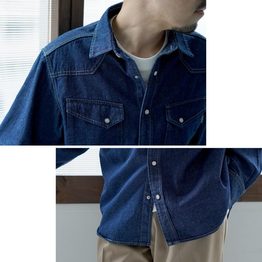 GOHEMP（ゴーヘンプ） 7.5ozデニム カウボーイシャツ / メンズ 長袖 刺繍 ヘンプ コットン 吸湿 速乾 COWBOY SHIRTS 7.5oz DENIM | GOHEMP | 05