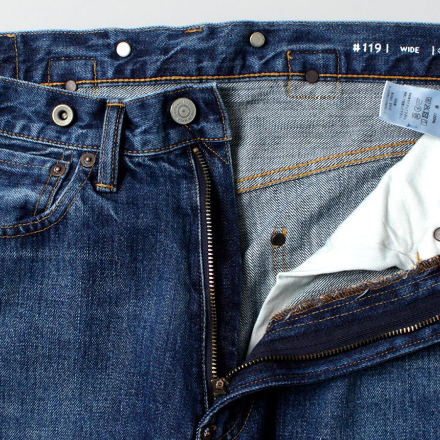 ORDINARY FITS（オーディナリーフィッツ） ワイドデニム ユーズド / セルビッジデニム テーパード インディゴ 日本製 メンズ | Ordinary fits | 06