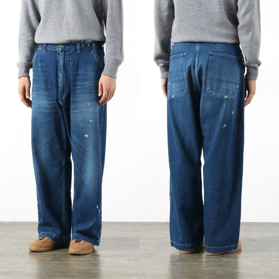 ORDINARY FITS（オーディナリーフィッツ）ベルパンツ / メンズ ワイド デニム ヘリンボーン ダック ユーズド 日本製 BELL PANTS | Ordinary fits | 16