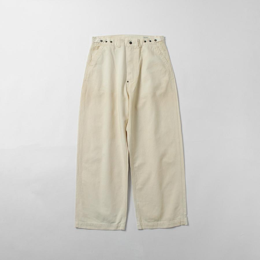 ORDINARY FITS（オーディナリーフィッツ）ベルパンツ / メンズ ワイド デニム ヘリンボーン ダック ユーズド 日本製 BELL PANTS | Ordinary fits | 05