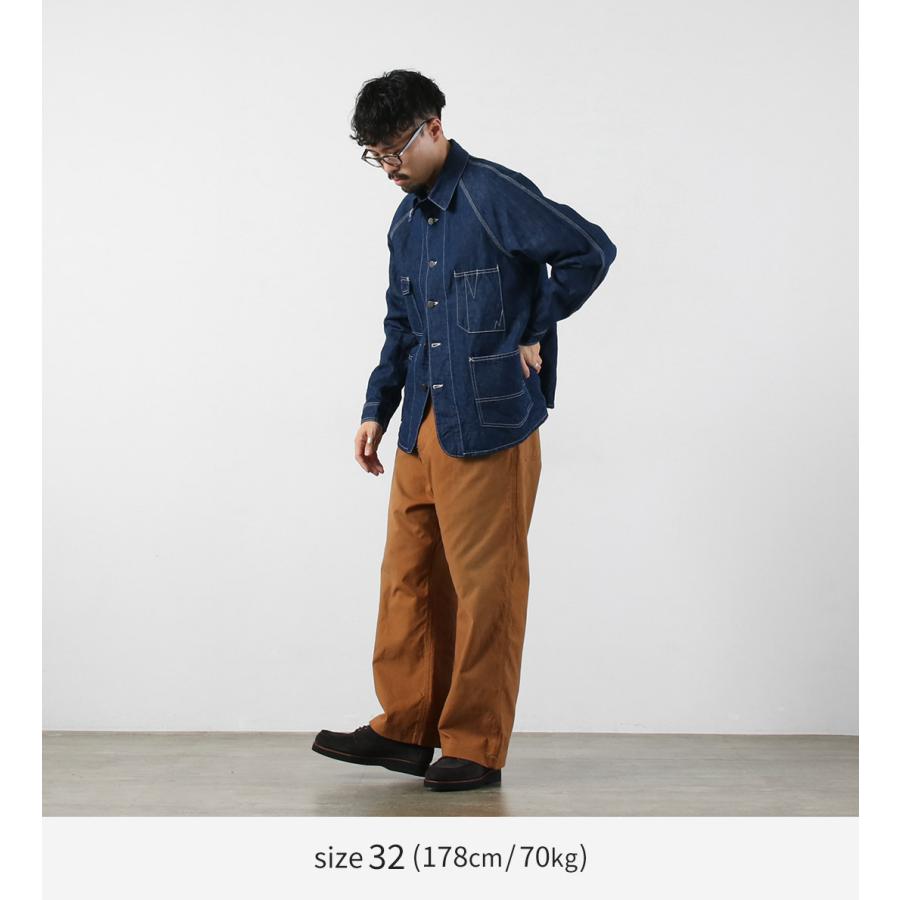 ORDINARY FITS（オーディナリーフィッツ）ベルパンツ / メンズ ワイド デニム ヘリンボーン ダック ユーズド 日本製 BELL PANTS | Ordinary fits | 06
