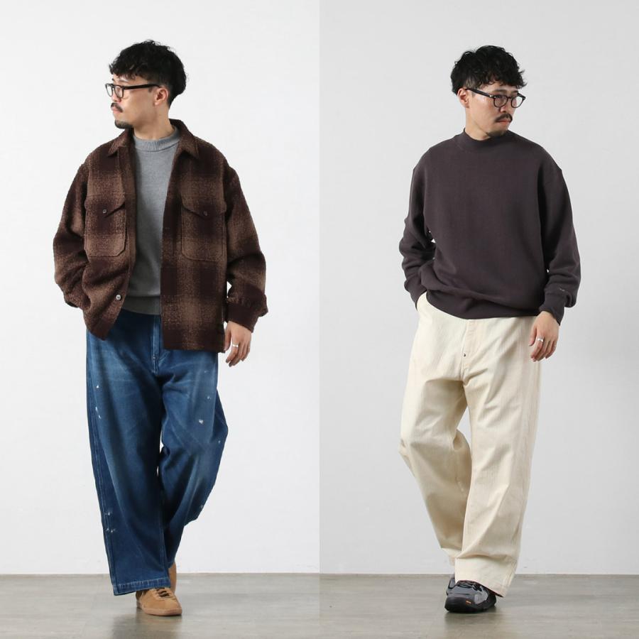 ORDINARY FITS（オーディナリーフィッツ）ベルパンツ / メンズ ワイド デニム ヘリンボーン ダック ユーズド 日本製 BELL PANTS | Ordinary fits | 07