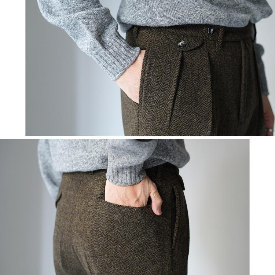 BARNSTORMER（バーンストーマー） ヘリンボンツイード スラックス / メンズ パンツ トラウザー ウール ドレスパンツ |  | 12