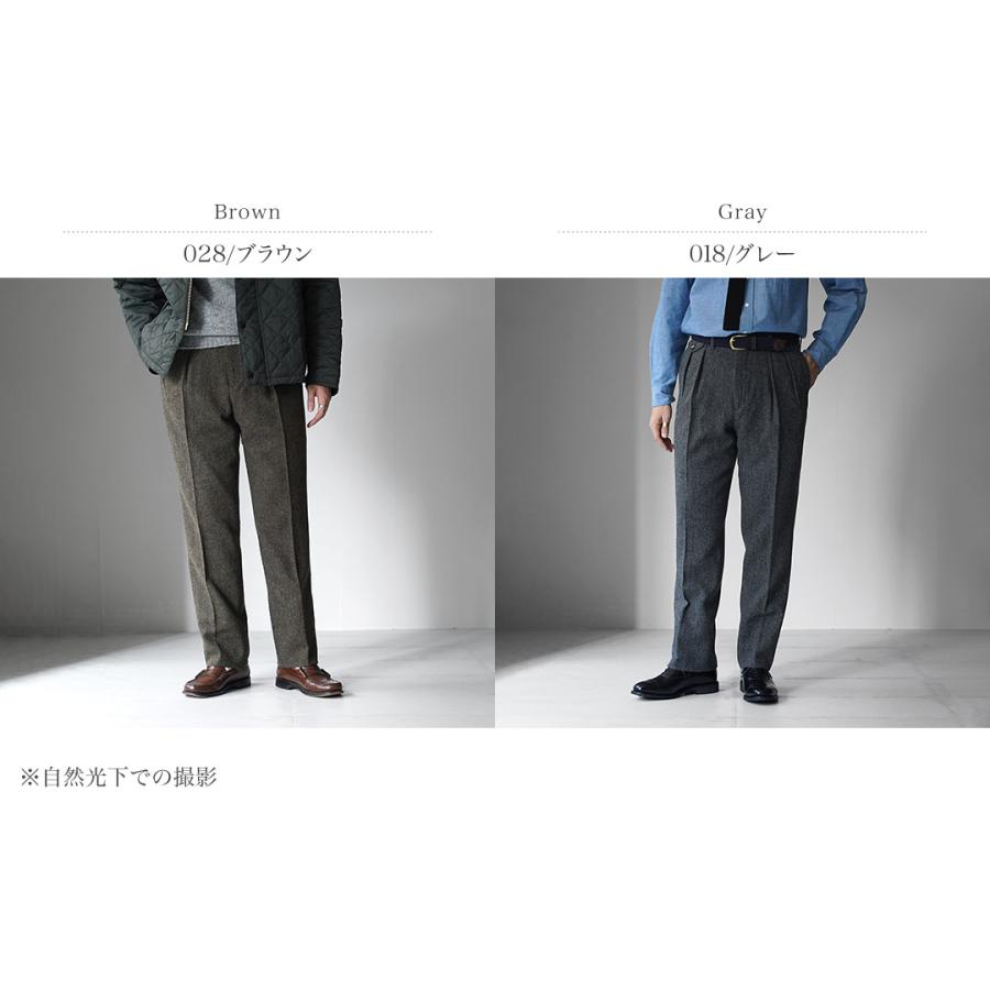 BARNSTORMER（バーンストーマー） ヘリンボンツイード スラックス / メンズ パンツ トラウザー ウール ドレスパンツ |  | 03