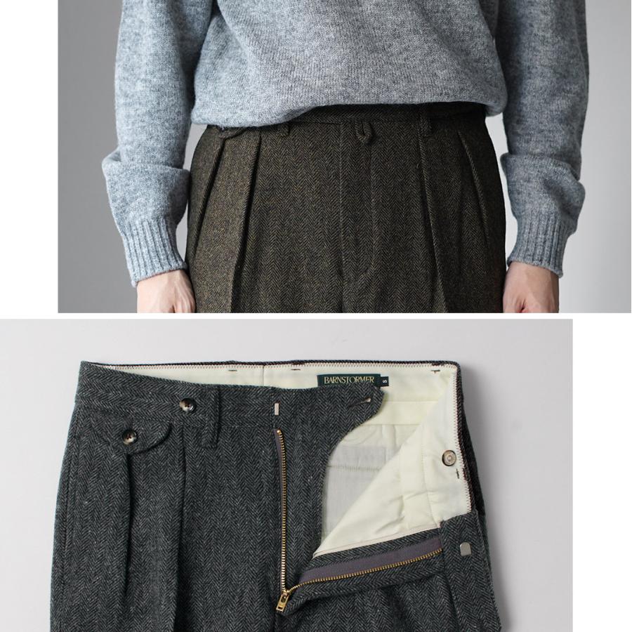 BARNSTORMER（バーンストーマー） ヘリンボンツイード スラックス / メンズ パンツ トラウザー ウール ドレスパンツ |  | 10