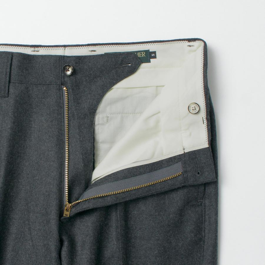 BARNSTORMER（バーンストーマー） サキソニーフラノ フラットフロント トラウザー / スラックス パンツ メンズ ノータック 日本製 |  | 10