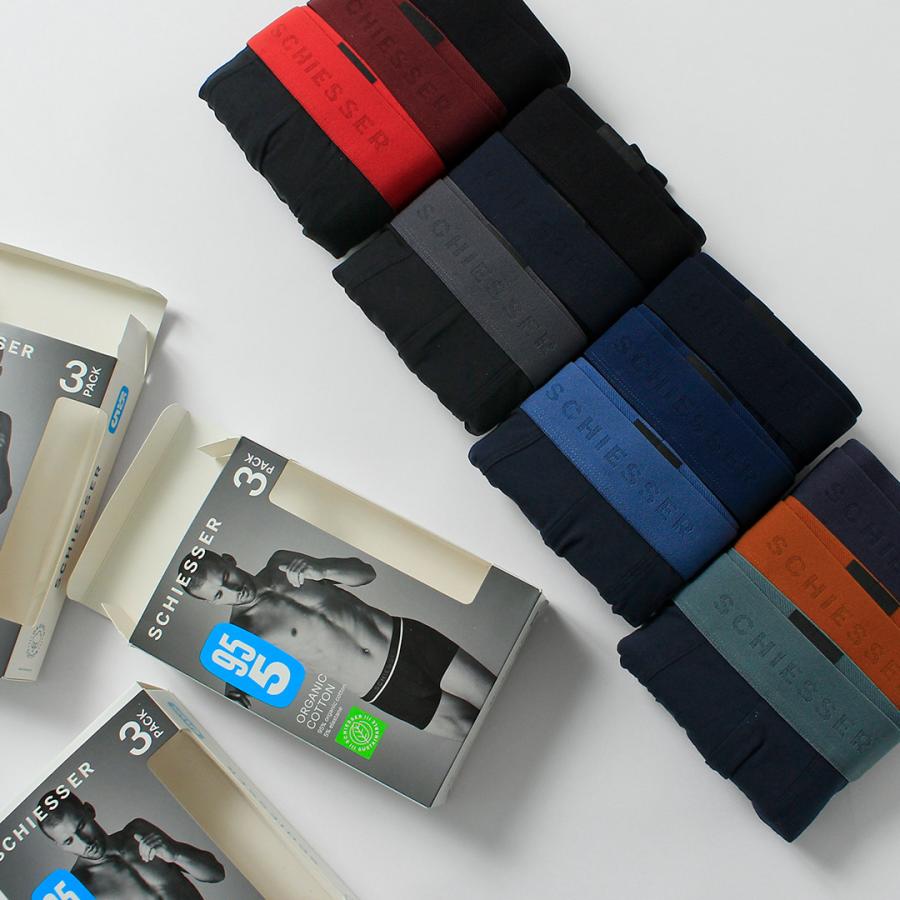 SCHIESSER（シーサー） ロゴ ボクサーパンツ / メンズ 3枚セット アンダーウェア 下着 無地 綿 コットン ストレッチ 3枚1組 | Schiesser | 07