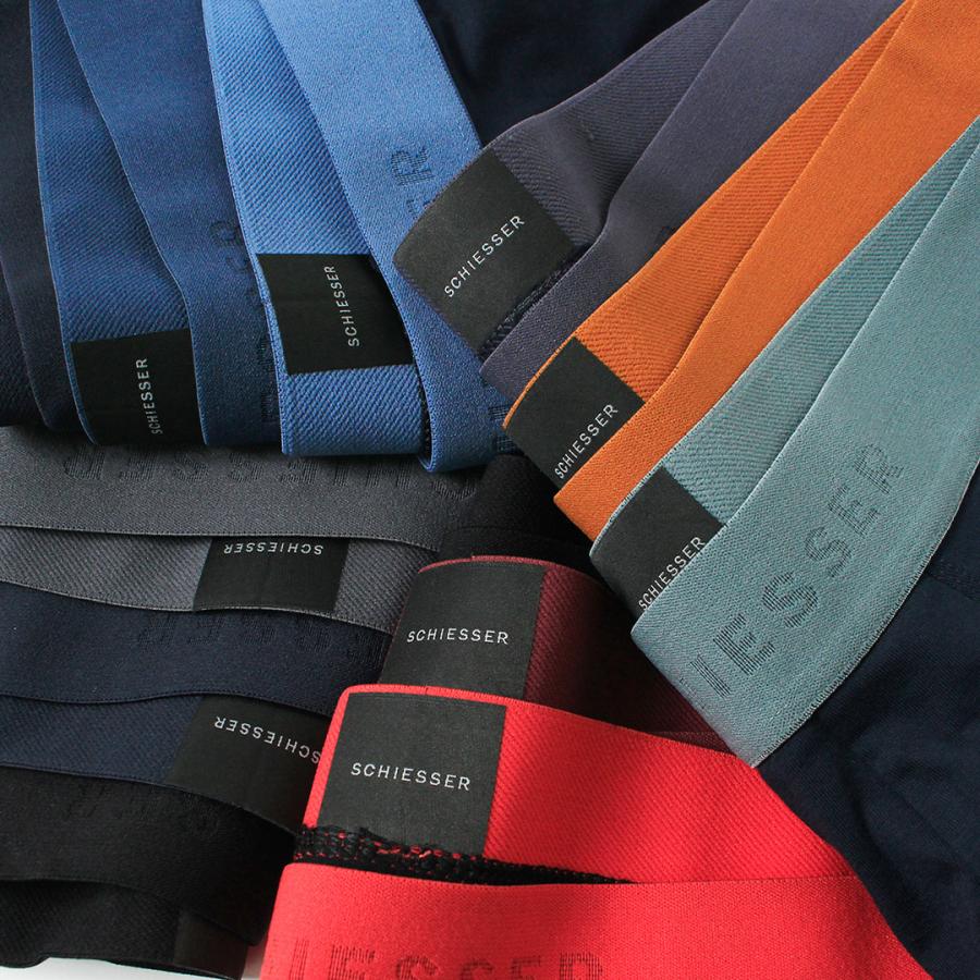 SCHIESSER（シーサー） ロゴ ボクサーパンツ / メンズ 3枚セット アンダーウェア 下着 無地 綿 コットン ストレッチ 3枚1組 | Schiesser | 08