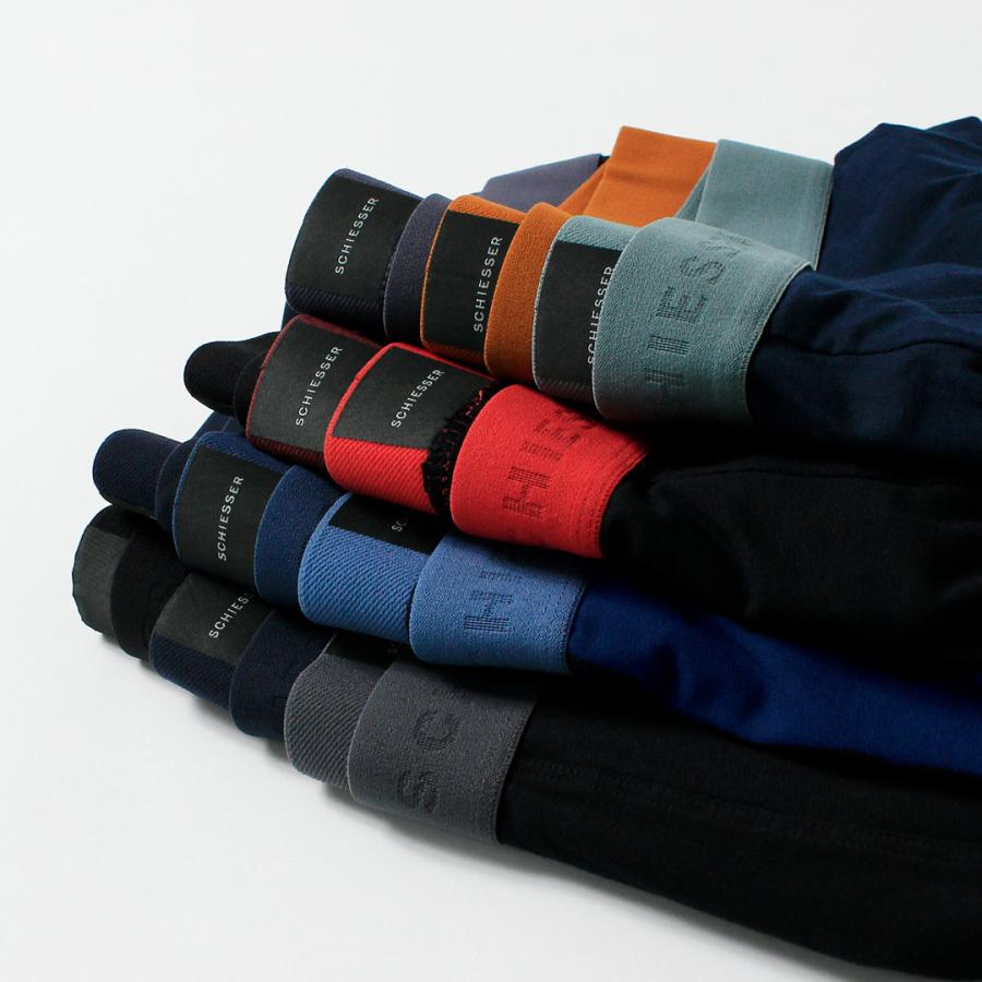 SCHIESSER（シーサー） ロゴ ボクサーパンツ / メンズ 3枚セット アンダーウェア 下着 無地 綿 コットン ストレッチ 3枚1組 | Schiesser | 10