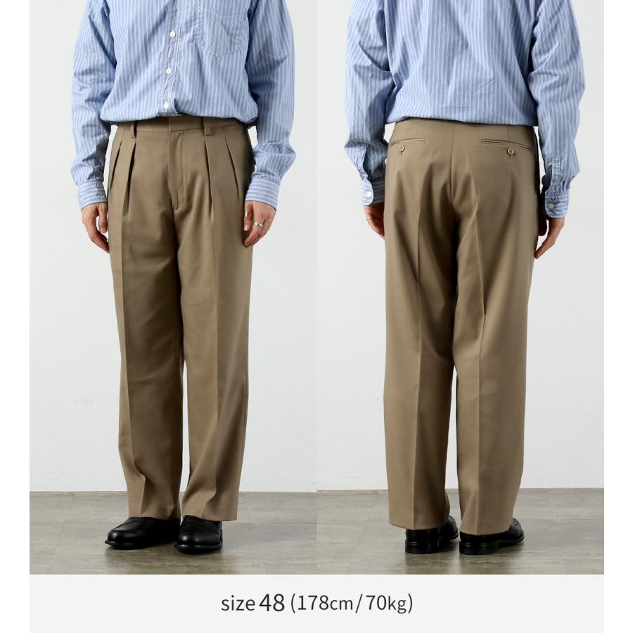 FANTASTICDAYS（ファンタスティックデイズ） ポリエステルウールツイル ワイド2プリーツスラックス / ボトムス 秋冬 メンズ | Fantastic Days | 13