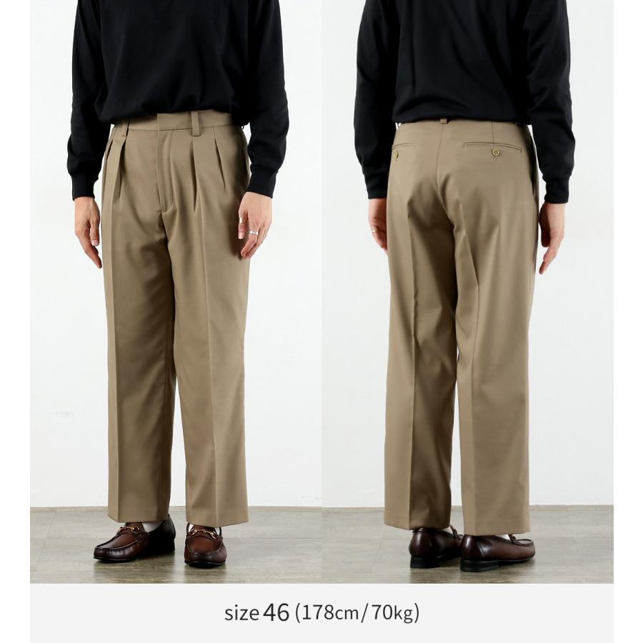 FANTASTICDAYS（ファンタスティックデイズ） ポリエステルウールツイル ワイド2プリーツスラックス / ボトムス 秋冬 メンズ | Fantastic Days | 14