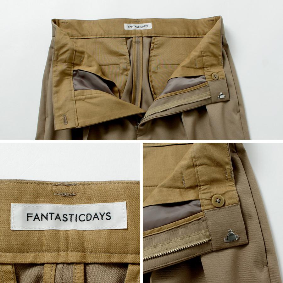 FANTASTICDAYS（ファンタスティックデイズ） ポリエステルウールツイル ワイド2プリーツスラックス / ボトムス 秋冬 メンズ | Fantastic Days | 16