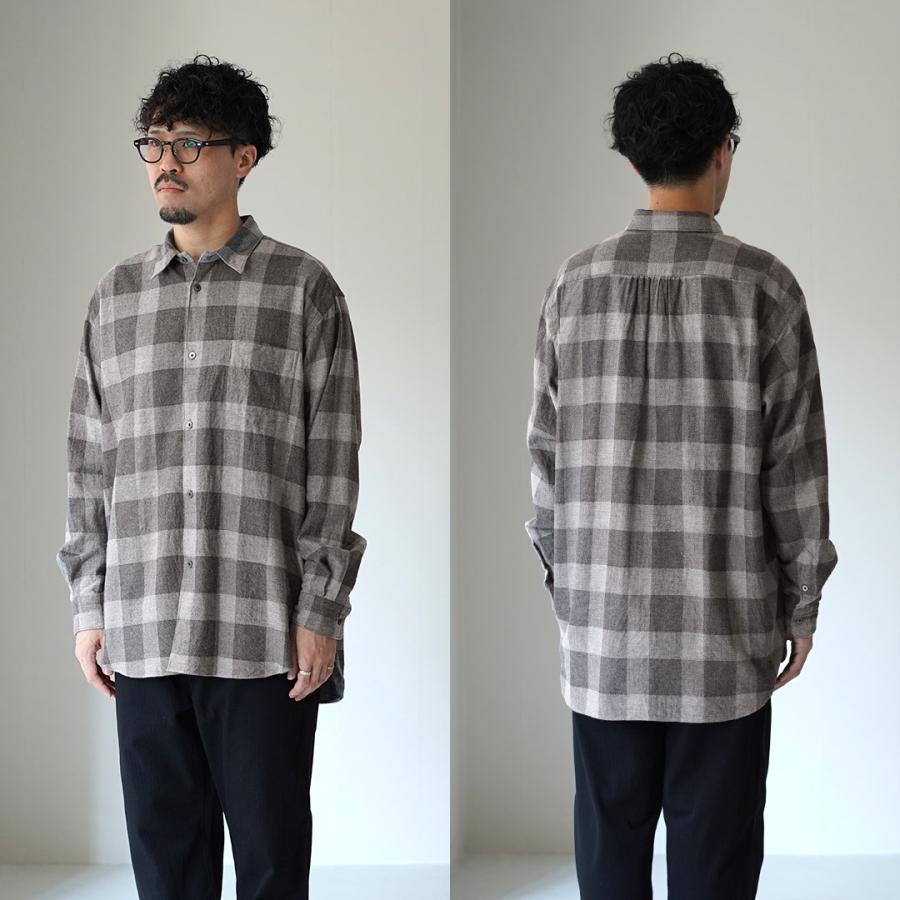 FUJITO（フジト） コットン ヤク ブロックチェック ビッグサイズシャツ / メンズ レギュラーカラー 柄シャツ オーバーサイズ | FUJITO | 13