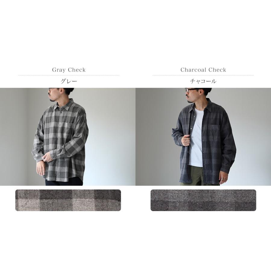 FUJITO（フジト） コットン ヤク ブロックチェック ビッグサイズシャツ / メンズ レギュラーカラー 柄シャツ オーバーサイズ | FUJITO | 03