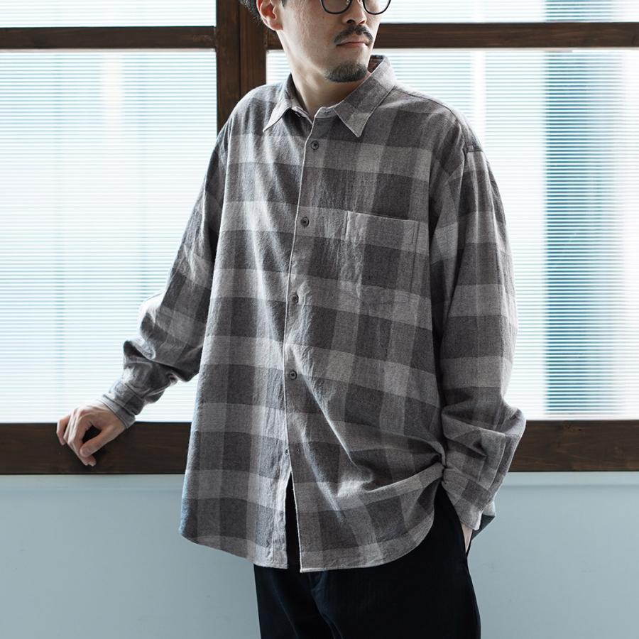 FUJITO（フジト） コットン ヤク ブロックチェック ビッグサイズシャツ / メンズ レギュラーカラー 柄シャツ オーバーサイズ | FUJITO | 06
