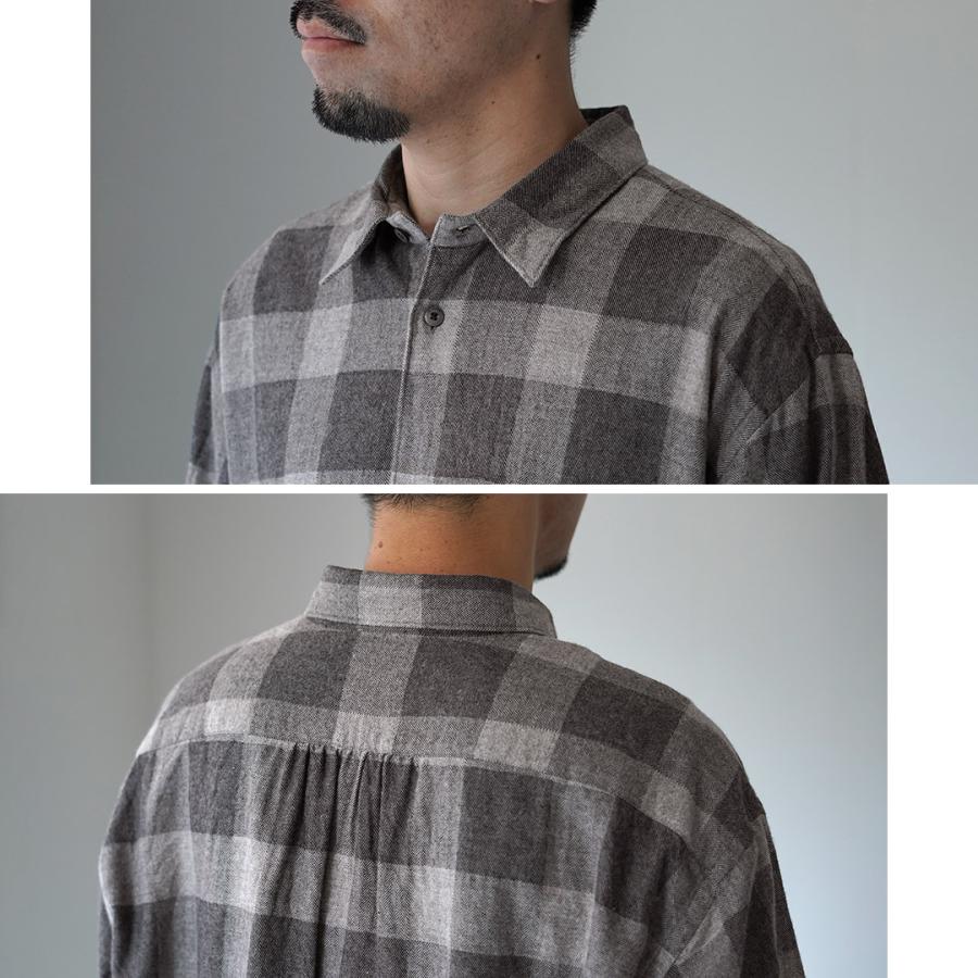 FUJITO（フジト） コットン ヤク ブロックチェック ビッグサイズシャツ / メンズ レギュラーカラー 柄シャツ オーバーサイズ | FUJITO | 09